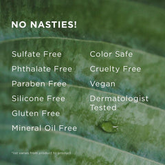 Hairitage Outta My Hair aloe vera graphic signals soothing moisture and mild cleansing.