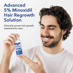 Hair Regen 5% minoxidil dropper shown for precise scalp application.