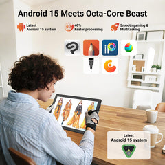 Hakaug Android 15 home screen showing modern interface and security features.