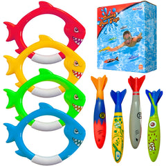 Haktoys torpedo dive toy closeup with bright colors for retrieval