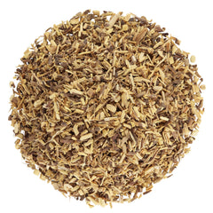 Close-up of Halo Naturals licorice root cut and sifted for even brewing.