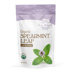 Halo Naturals resealable pouch keeps spearmint leaves fresh between uses.
