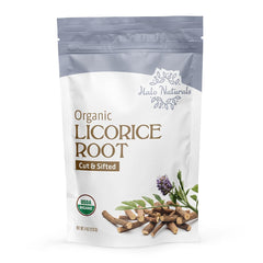 Resealable pouch keeps Halo Naturals licorice root aroma intact.