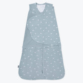 HALO Sleepsack Swaddle bird-print front view promotes snug newborn comfort.