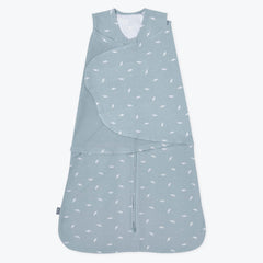 HALO Sleepsack Swaddle bird-print front view promotes snug newborn comfort.