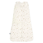 HALO Sleepsack Swaddle campsite fabric closeup shows soft cotton for cozy nights.
