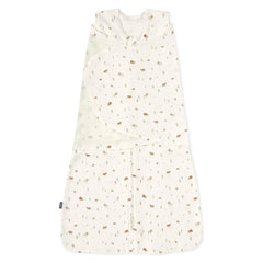 HALO Sleepsack Swaddle campsite fabric closeup shows soft cotton for cozy nights.