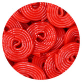 The Hampton Broadway Strawberry Wheels licorice bag ready for sharing at parties.