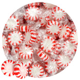 The Hampton Starlight Peppermint bag front with red-white swirl, party-ready.