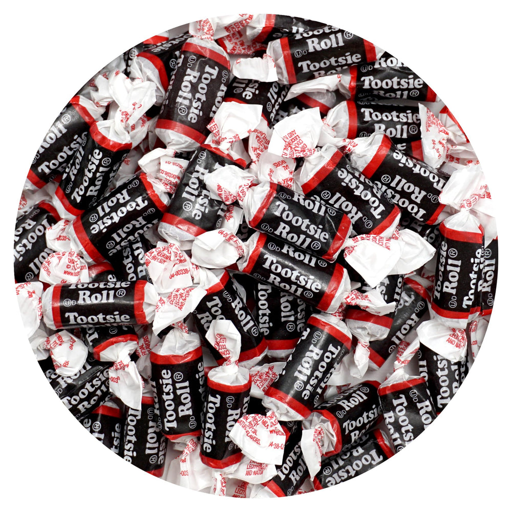 The Hampton Popcorn Company Tootsie Roll Midgees bulk bag for sharing at events.