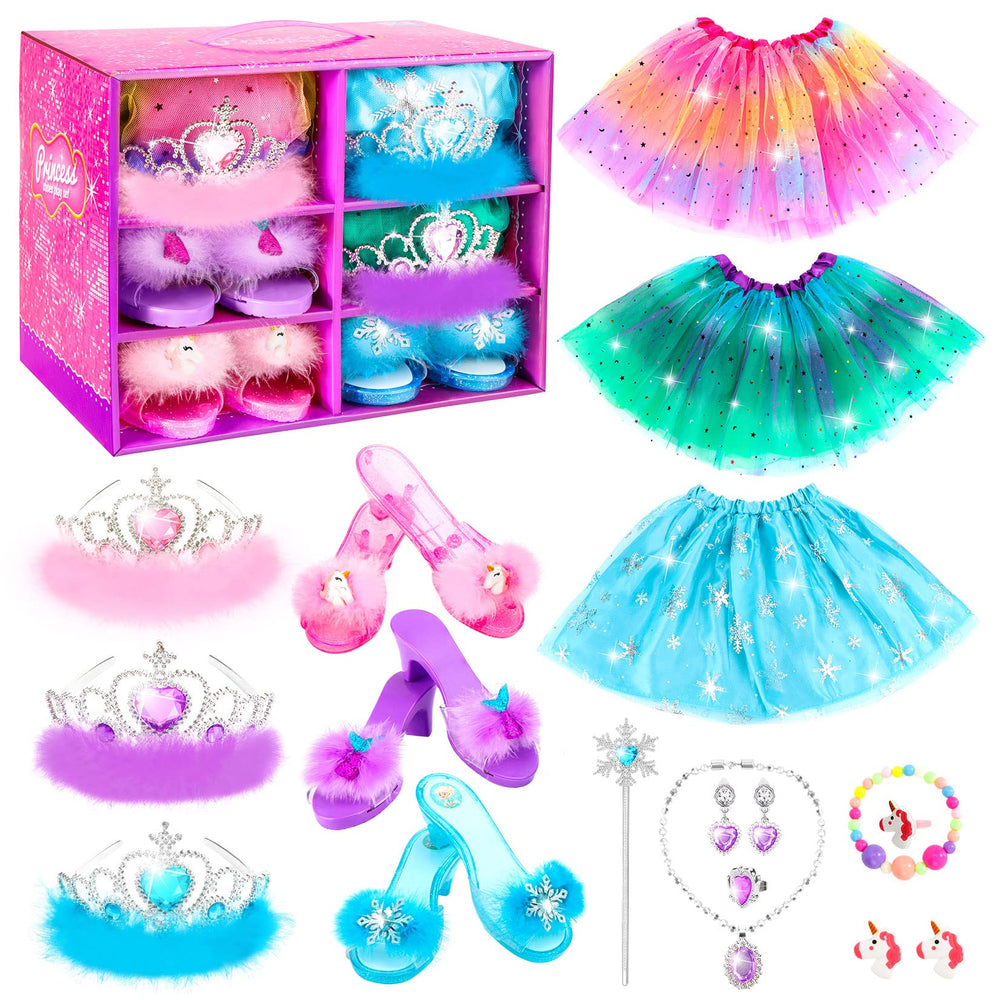 HAMSILY unicorn shoes for princess dress up with a non-slip sole for safe pretend play.