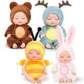 Hanaive mini baby dolls wearing bee outfit for imaginative play.