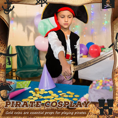 Hanaive pirate coins plastic material durable and safe for repeated use