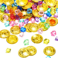 Hanaive pirate gold coins durable, perfect for treasure hunts and decor.