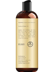 Close-up of Handcraft Blends almond oil texture highlighting light absorption