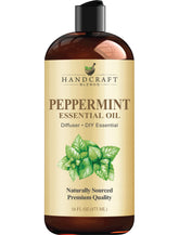 Handcraft Blends Peppermint Oil 16oz bottle ideal for diffusers.