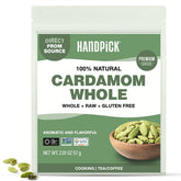 HANDPICK jumbo green cardamom pods 57g with vivid aroma ideal for desserts and tea