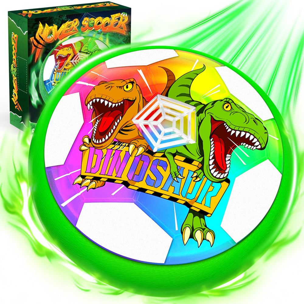 Hanroni Dinosaur Glow Hover Ball front view for glowing indoor play.