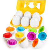 HANSGO Shape Matching Eggs with easy-grip exterior for little hands to explore