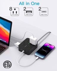 HANYCONY USB-C ports provide faster charging for phones and tablets.