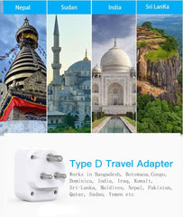 HANYCONY adapter showing two outlets and multiple USB ports for simultaneous charging.