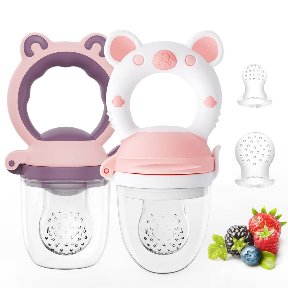 HAOBAOBEI baby fruit feeder pacifier 2-pack for easy solid flavors.
