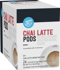 Happy Belly Chai Latte pods pack for quick, flavorful cups