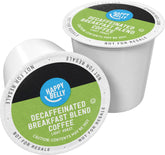 Happy Belly decaf breakfast blend pods ready for a smooth morning cup
