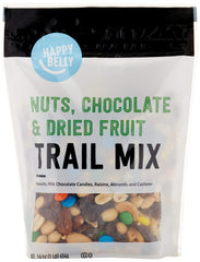 Happy Belly Trail Mix with nuts and raisins—on-the-go snack.