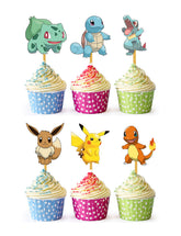 Happy Choices 24x cupcake toppers add bold birthday flair to cupcakes.