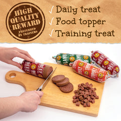 Happy Howie's Soft Meat Roll Treat served in a bowl for easy serving