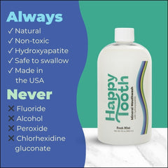 Happy Tooth mouthwash mint swirl suggests refreshing breath and gentle formula