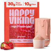 Happy Viking Strawberry Protein Powder Tub for post-workout fueling.