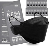 HappyDay KF94 mask packaging front shows 25-pack convenience for families.