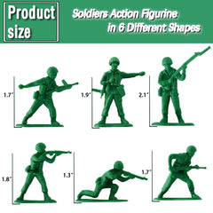 HAPTIME green army men action figures for creative battles and roleplay.