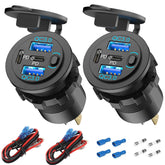 Hapytrip 12V USB outlet four-port charger for car and boat.