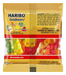 HARIBO five-fruit flavors, Pineapple, Strawberry, Raspberry, Orange, Lemon in one assortment.