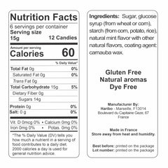 Haribo Starmint closeup mint crystals highlight intense flavor and cooling sensation