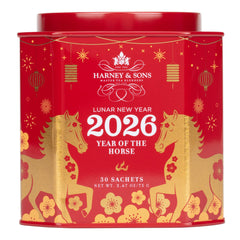 Harney & Sons Lunar New Year tea tin with 30 sachets, a festive gift option