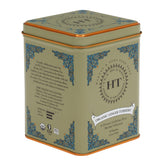 Harney & Sons HT organic ginger turmeric tea sachets in a tin for convenient brewing.