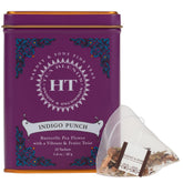 Harney & Sons Indigo Punch tea sachets in tin for convenient brewing.