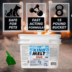 HARRIS Kind Melt is less corrosive to concrete than traditional salts.