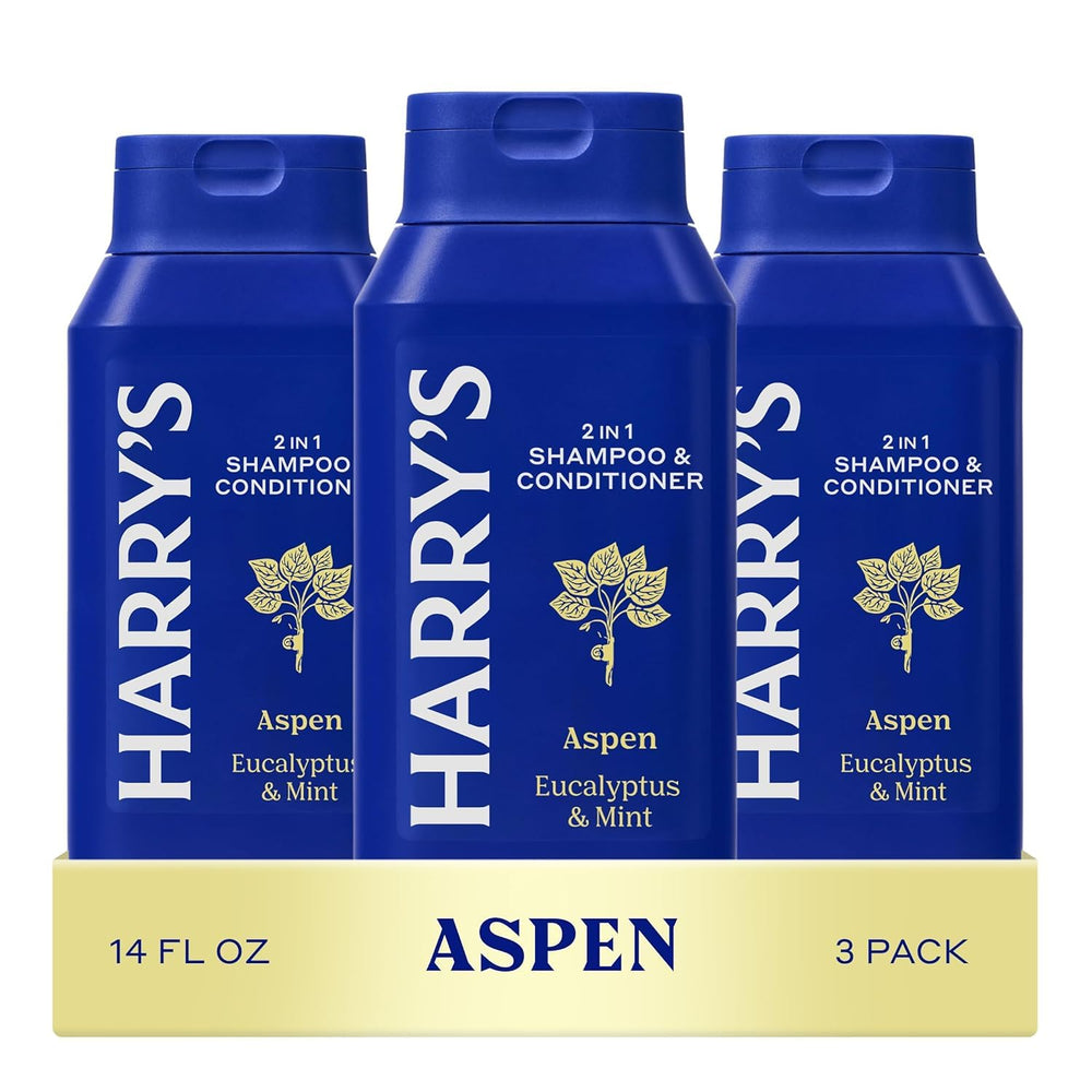 Harry's 2-in-1 Aspen bottle for gentle cleansing and hydration.