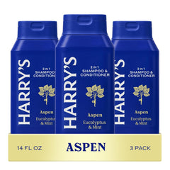 Harry's 2-in-1 Aspen bottle for gentle cleansing and hydration.