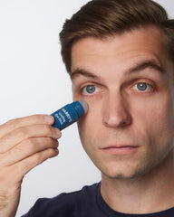 Harry's Cooling Eye Kit under eye area helps hydrate and brighten tired-looking eyes