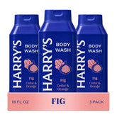 Harry's Fig Body Wash bottle with rich lather for daily cleansing.