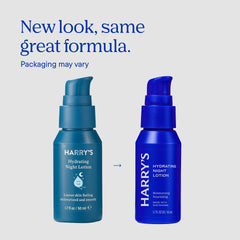 Harry's Hydrating Night Lotion pump demonstrates easy 1–2 pump application