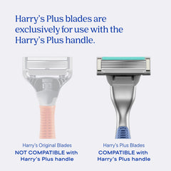 Harry's Plus three-cartridge pack ready for a close, versatile shave.