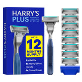 Harry's Plus Tide metal handle offers a comfortable grip for precision shaving
