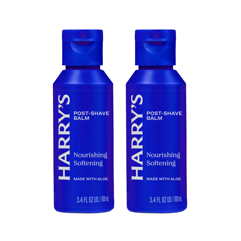 Harry's Post-Shave Balm bottle with aloe soothing after shaving